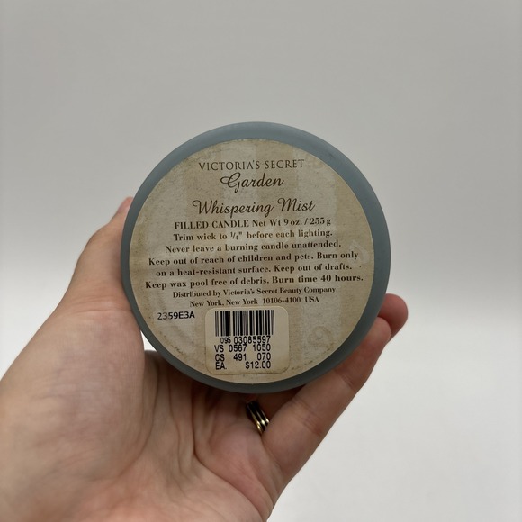 Victoria's Secret Garden Whispering Mist Candle‎ Discontinued Scent - Picture 7 of 7